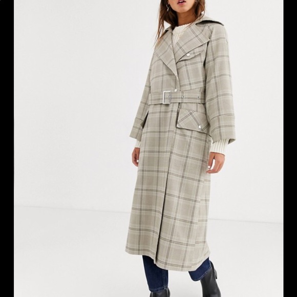 Topshop Jackets & Blazers - ❤️HP❤️ Topshop Plaid Trench Size 10